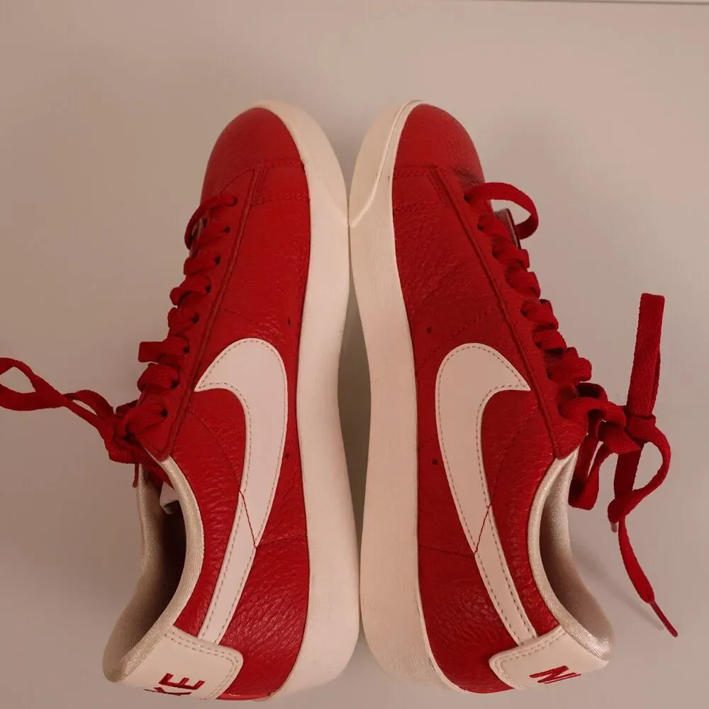 Nike Womens Blazer Premium Low Red Casual Shoes Sneakers Size 7 454471-601